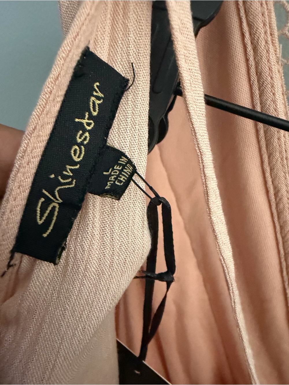 Shinestar Lace-Trim Maxi Dress in Blush Pink - Picture 6 of 8